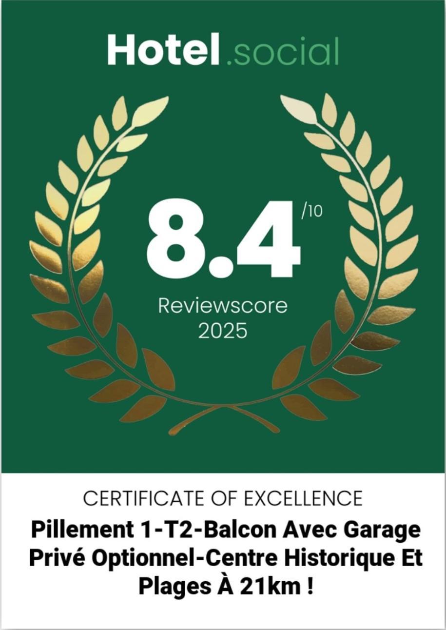 "Le Transversal 1" -Balcon-Garage Prive Optionnel -Centre Historique-Plages A 21Km ! ペズナ エクステリア 写真